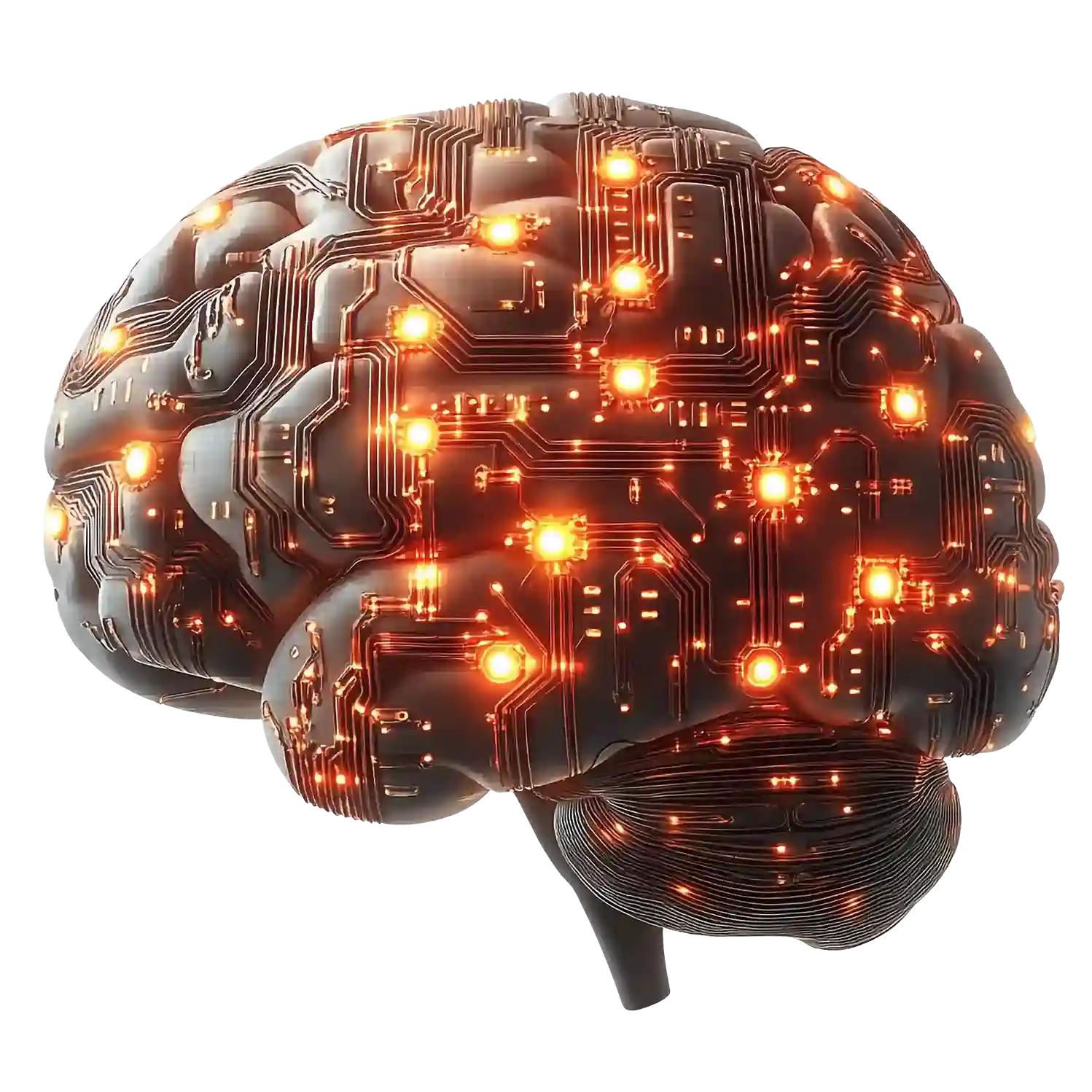 3D rendering of a human brain with neural connections, symbolizing neurological care and research by Holy Evolution Pharma